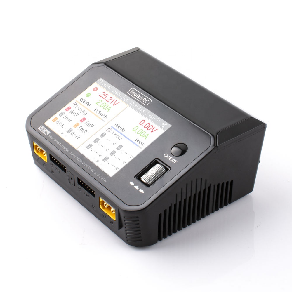 Lipo Battery 6S - شاحن ذكي مزدوج Toolkitrc M6DAC بقوة