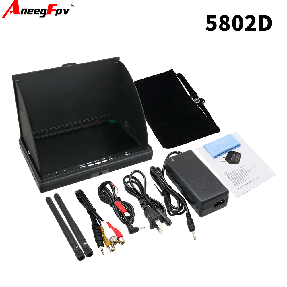 Goggles Fpv - شاشة LCD5802D LCD5802S 7 بوصة 5.8G