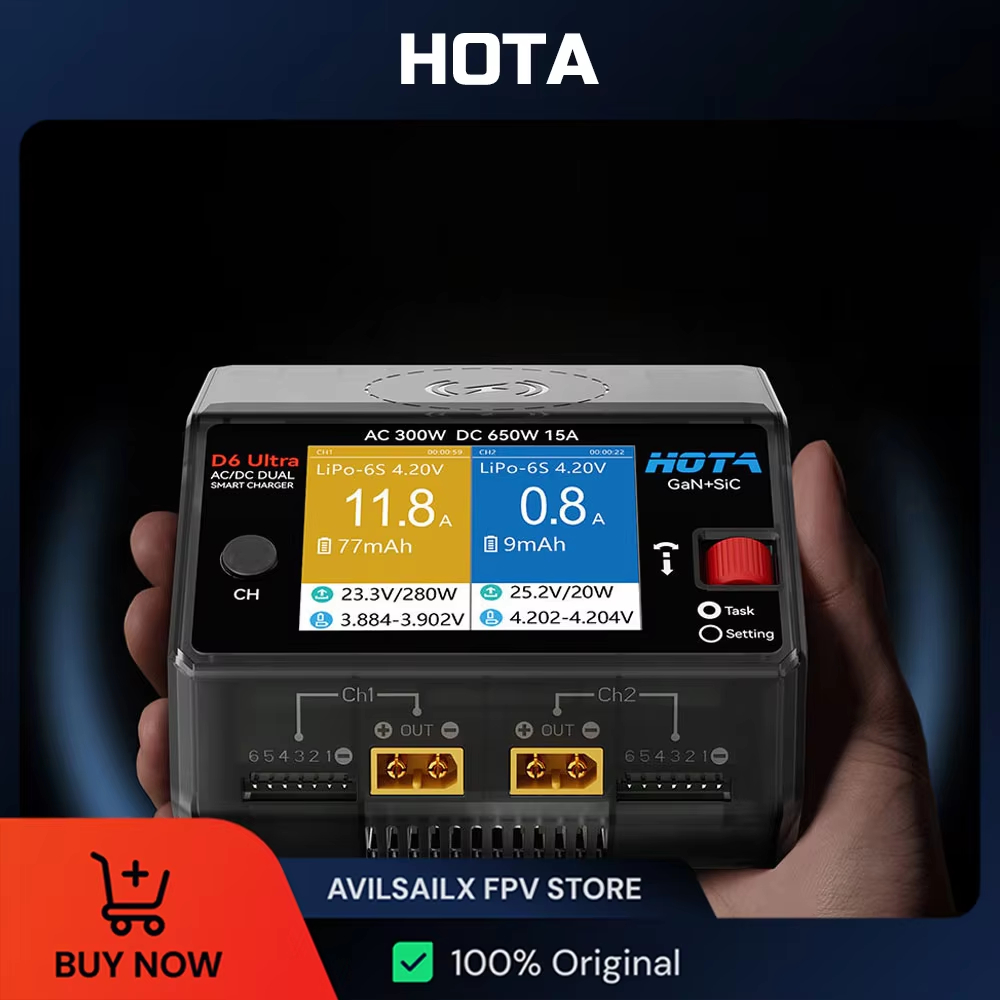 شاحن HOTA D6 Ultra GaN+SiC ثنا - مراجعة Balance Charger Rc وسعره