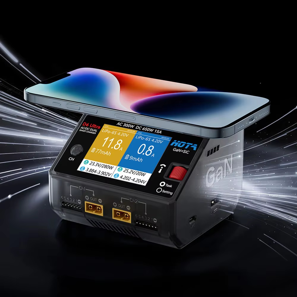 شاحن HOTA D6 Ultra GaN+SiC ثنا - مراجعة Balance Charger Rc وسعره
