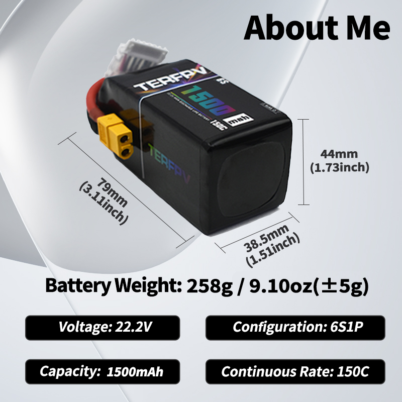 بطارية ليثيوم بوليمر TERFPV 6S - مراجعة Lipo Battery 6S وسعره