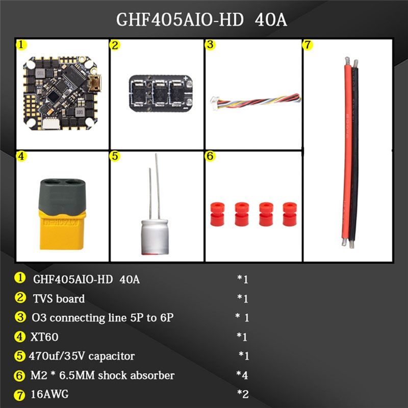 ABTI-GHF405AIO-HD 40A وحدة تحك - مراجعة F405 Flight Controller وسعره