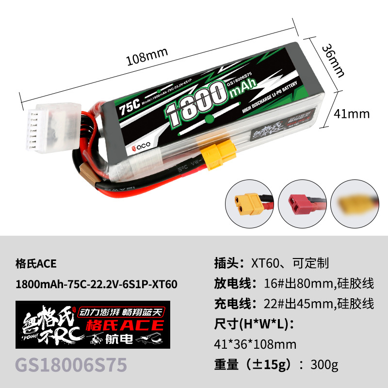 قطعتان من بطارية Gens ACE ليثي - مراجعة Lipo Battery 6S وسعره