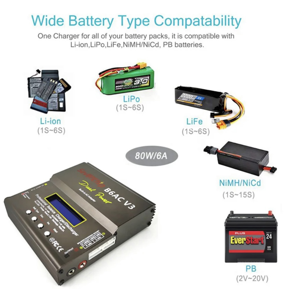 شاحن توازن IMAX B6AC V3 بقوة 8 - مراجعة Balance Charger Rc وسعره