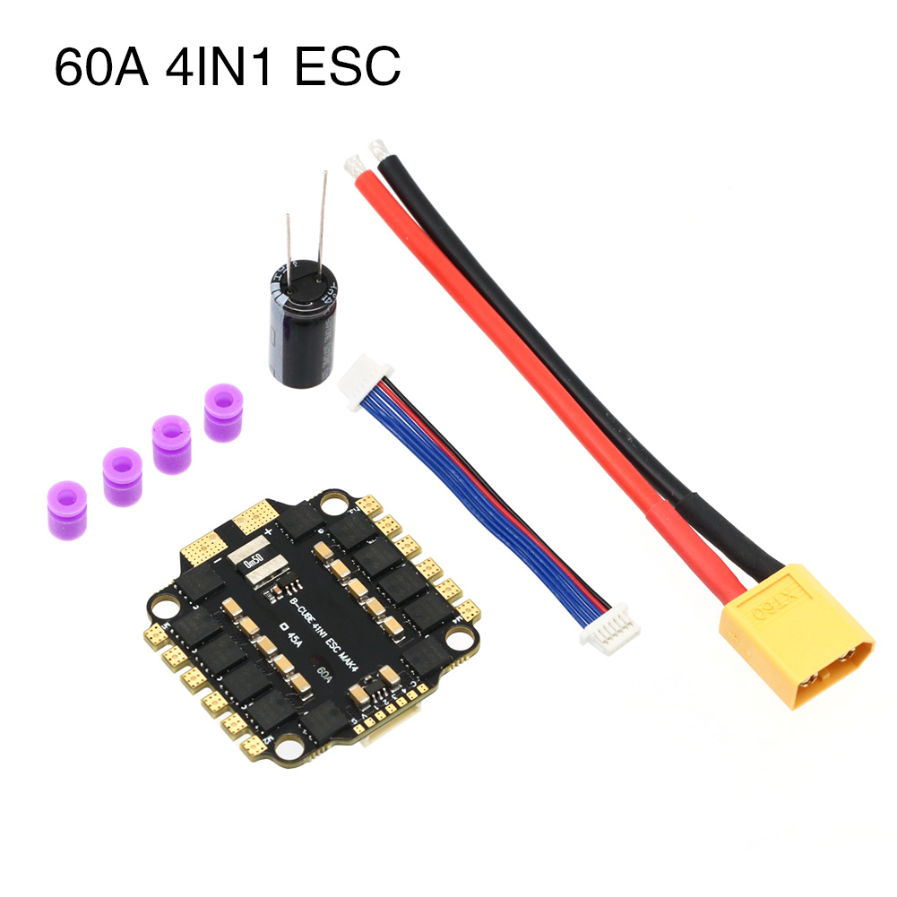 UAngel 4IN1 45A 60A ESC BLHELI - مراجعة Lipo Battery 6S وسعره