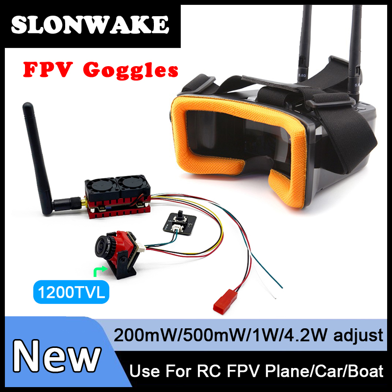 جهاز إرسال SLONWAKE 5.8G 48CH  - مراجعة Goggles Fpv وسعره