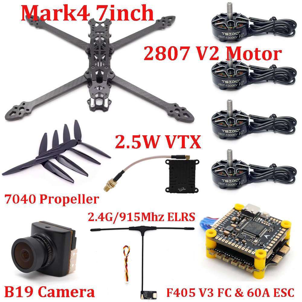 طقم إطار Mark4 مقاس 7 بوصات مع - مراجعة F405 Flight Controller وسعره