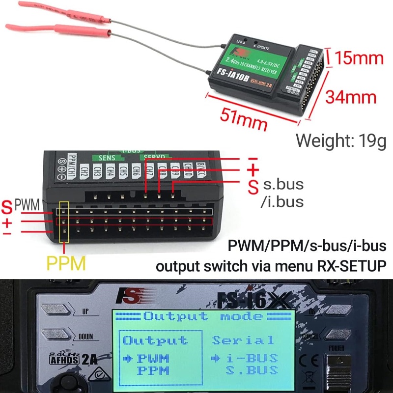 جهاز استقبال Flysky FS-iA10B 1 - مراجعة Flysky Transmitter وسعره